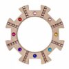 Wsymxuo Gem Inlay Stacker Color Recognition Wooden Stacking Toy Fine Motor Skills Wooden Circular Toy, Pudding