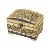 Wsymxuo Jewelry Box with Hinged Lid Small Wooden Jewelry Box Carved for Tabletop, Blue