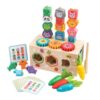 Wsymxuo Wooden Shape Sorter with Hands-in Shape Sorting Toy Box Interactive Wooden Sorting Toy for Playroom, Animal Intelligence Box