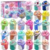 wtelnbton Slime Set Butter Slime Kit 24 Packed Two-Toned Containers, Assorted Colors and Designs，Soft and Bouncy Non-Sticky Slime Party Gifts for Girls and Boys