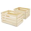WUERMU Wooden Crates are Suitable for Storage, Milk crates, Wine Crates, Toy Crates, Display and Decoration, Camping, and Other Purposes. They are Sturdy and Durable, set of 2 Length of 17.7 inches.