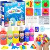 WUJYLY Magic Water Elf Kit, 3D Aqua Gelz Toy Maker with Ocean Animal Molds & Catching Net, Glitter Water Gels Sensory DIY Craft Kit, Fun Birthday Party Favors Gifts for Kids Girls Boys Ages 4-8
