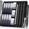WUO 0.7mm Mechanical Pencil Set, 3 Pack Black Metal Drafting Pencils