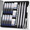 WUO Mechanical Pencils 0.7mm, 3 Silver Metal Drafting Pencils with 480 HB Lead Refills, Precision Eraser Pen, 4B Erasers & Case, Mechanical Pencils for Writing, Drawing, Sketching & School