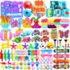Wuridiwa Party Favors for Kids, Fidget Toys Bulk, Treasure Box Toys for Classroom Prizes, Goodie Bag Stuffers Pinata Fillers, Carnival Birthday Stocking Stuffers for Boys Girls, Prize Box Toy for Kids
