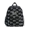 Wusikd Bows Black Backpack for Kids Girls Boys Bookbag Daypack Chest Strap School Bags for School Student M