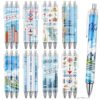 Wxiben Chicago Ballpoint Pens Set - 24 Pcs Chicago Souvenirs Gifts Retro USA City Vacation Retractable Smooth Writing Ball Point Pen Favor for Women Men Teacher Traveler Office School Supplie