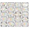 Wxiben Spanish Classroom Decor Posters - 20Pcs Spanish Words Phrases Posters, Español Classroom School Decorations Must Have, Bulletin Board Study Material for Preschool Teacher Students, Marble Style