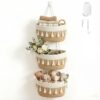 Wycoroy Hanging Basket, Over Door Organizer, 3 -Tier Wall Basket with Hooks