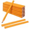 WYOMER 30 Pcs Carpenter Pencils - Octagonal Hard Black Woodworking Pencils, Heavy Duty Construction with 15cm Scale for Wood, Brick, Concrete Marking（Yellow）