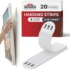 X-Protector Picture Hanging Strips - 20 Pairs Damage Free Picture Hangers - Self Adhesive Hangers Without Nails - Heavy Duty Wall Hanging Strips - Wall Sticky for Hanging Up to 10 LBS (Size S)