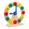 XAGMODSHN Wooden Time Teaching Plaything for with Movable Hands and Bright Colors Educational Clock for Classroom ' s Time Teaching Tool