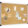 XBoard 24 x 18 Inch Wall-Mounted Office Cork Board, Notice Bulletin Board with Aluminum Frame