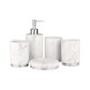 XDSRFVW Marble Patterned Ceramic Bathroom Set of Five Toothbrushes and Mouthwash Cups