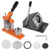 Xevaldric 2.28x2.28in Round DIY Pin Badge Press with Cutter+100pcs Material