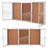 Xevaldric Weatherproof Enclosed Bulletin Board Aluminum Lockable Door