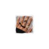 Xeyau Black Snake Ring for Women Medusa Jewelry Goth Witch Rings Stackable