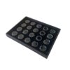 Xgdsnly Display Tray Multi-Compartment Jewelry Display Tray Rectangular for Jewelers, Collectors, Showroom, Countertop, Black, Large