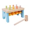 Xgdsnly Wooden Pounding Bench Toy with 8 Pegs for Kids Boy to 4 Years Old