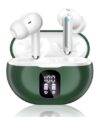 XIAOWTEK Wireless Earbuds, 2026 Bluetooth 5.4 Headphones Bass Stereo Ear Buds with Noise Cancelling Mic, LED Display in Ear Earphones 50H Playtime Ear Buds, IP7 Waterproof for Laptop Pad Phones Green
