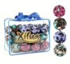 Xifua 24 Pack Moon Bouncy Balls, Space Galaxy Crater High Bounce Foam Balls, Sensory Stress Relief Fidget Toys, Bulk Party Favors Classroom Rewards Gifts for Kids Indoor Outdoor Play
