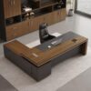 XINMAIZI L Shaped Executive Desk with Locks Drawers