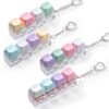 Xirtolve Keyboard Fidget Toy Keychain, 4 Pack, 2 Clicky, 1 Creamy, 1 Silent