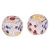 Xixian 2Pcs Transparent Plastic Dice 3.5cm Clear Number Dots 6 Sided for Board Games E on Family Fun Party Supplies