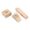 Xixian 3 Pcs Wooden Sanding Block Set for Leather Edge Polishing, Beech Wood Hand Sandpaper Holder with Stainless Steel Clip, Ergonomic Craft Tool for Smoothing and Sha Leather Goods