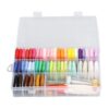 Xixian 50 Color Embroidery Floss Set with Needles Scissors Box, Mercerized Cotton Cross Stitch Thread for Friendship Bracelets DIY Needlework Crafts