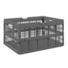 XKIOLED Large Collapsible Storage Basket With Handles, Stackable Gray Storage Bin, 18.7" W X 13.75" D X 9.63" H, Foldable Organizer For Toys, Books, Closet And Home Storage