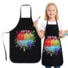 XLSXEXCL 1 Pcs Kids Slime Apron Waterproof Adjustable Children's Art Smock with 2 Pockets for Painting Craft