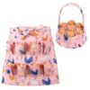 XLSXEXCL Egg Collecting Apron and Basket, 8 Pouches Chicken Egg Apron for Kids, 7 Pouches Egg Basket for Gathering Fresh Eggs for Hen, Duck, Goose, Bird, Various Poultry Collection (Pink)