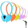 XOSDA Kids Headphones Bulk 6 Pack for for Students School Classroom, Wholesale Multi Colored Wired On Ear Headset for Boys Girls Children Toddler Teens and Adults (6 Colors)
