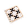 XO Three-in-a-Row Tic-Tac-Toe Wooden Game Set - Classic Strategy Puzzle for All Ages(Black)
