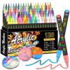 XPaoFey 120 Colors Acrylic Paint Markers, Extra Fine Tip for Rock Painting, Canvas, Wood, Ceramic, Glass - Quick-Dry & Non-Toxic