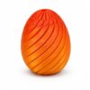 XTFGUY Twisty Fidget Egg 3D Printed Stretchable Easter Basket Stuffers Stress Relief Desk Toy for Kids Adults (Orange)