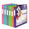 XUCHUN 3 Ring Binders 1 Inch,Clear View Binder with 2 Pockets, Holds 225 Sheets 8.5x11 Inches Paper, Customizable Cover & Spine, Large Capacity Binders for Office, School, Home, Business 6 Pack