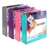 XUCHUN 3 Ring Binders 2 Inch,Clear View Binder with 2 Pockets, Holds 450 Sheets 8.5x11 Inches Paper, Customizable Cover & Spine, Large Capacity Binders for Office, School, Home, Business