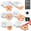 Xuhal 36 Pack Wood Fridge Magnet Crafts Gifts Kit DIY Wooden Magnets to Paint Nana Papa Handmade Gifts from Grandkids for Grandma and Grandpa Grandparents Day Home Refrigerator Decor