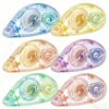 XUXU Colorful Scrapbooking Tape Glue Tape Adhesive Dots Tape Double Sided Tape Dispenser Runner for Crafts and Arts Projects (6 Color)