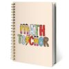 XYMBF Colorful Math Teacher Notebook Journal, Math Teacher Appreciation Gifts Notebooks for Work, Mathematics Professor Gifts Journal, Hardcover Spiral Notebook 5.5x8.3 Inch