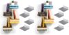 xympo Floating Invisible Bookshelf Wall Mounted (Set of 4) - Aluminum - Turn Books into Floating Shelves (Pack of 2)