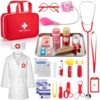 XZZO Doctor Kit for Kids, 36 Pcs Pretend Doctor Playset kit for Toddlers 3-5 with Medical Bag & Real Stethoscope ,Toddler Doctor Play Set for Boys and Girls Fun Role Playing Game Doctor Play Gift