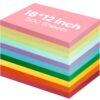 Yahenda 500 Pieces 12'' x 18'' Construction Paper Assorted Colors, Lightweight Card Stock Bulk, Large Colored Construction Paper for Craft Drawing DIY Art Printer Scrapbook Party (Fresh Color)