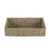 YAHUAN Seagrass Storage Basket, Trapezoid Organizing Bin for Shelves, Pantry, Closet and Home Decor
