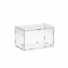 Yajuyi Transparent Storage Cart Acrylic Rolling Organizer with Multi-Layer Side Table Rack for Easy Mobility Suitable for Living Room Bedroom Office