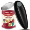 yakbins Electric Can Opener, One-Touch Automatic Smooth Edge Can Opener, Hands-Free Kitchen Gadget for Seniors, Arthritis and Weak Hands, Black