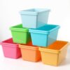 Yakydesign 12 Pack Plastic Book Bins Colored Cubby Storage Bins for Classroom Stackable Toy Organizer Container Stackable Organizer Cubbies for Student Teacher Library School Office Home(Pastel)