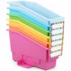 Yakydesign Classroom Book Bins Set of 6 Versatile Storage Organizers Sturdy Magazine and Binder Holders for Classroom Teachers School Supplies Library Organization（Pastel）